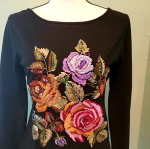 Together Embroidered Floral Top
